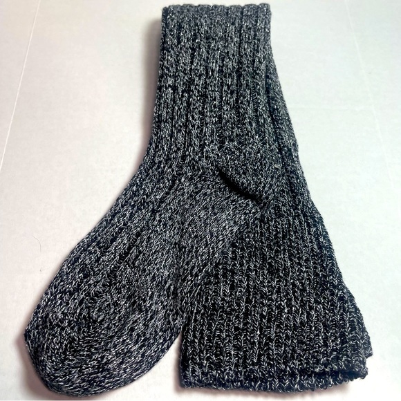 BNWOT Nordstrom Knee/OTK high sock Silver, Black, Gray regular 9-11 women’s - Picture 1 of 8